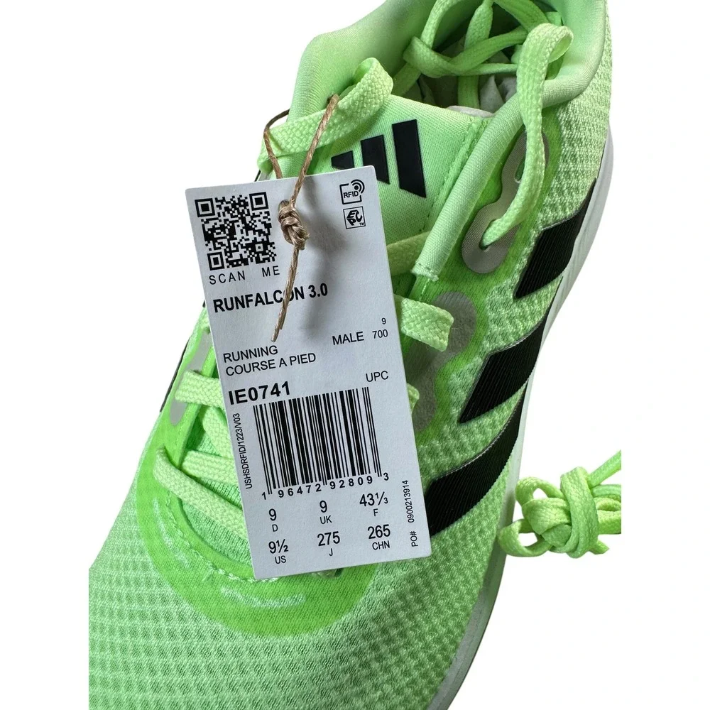 Adidas Runfalcon 3.0 Mens Running Shoes Lucid Lemon Lime Green IE0741 Size 9.5